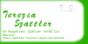 terezia szattler business card